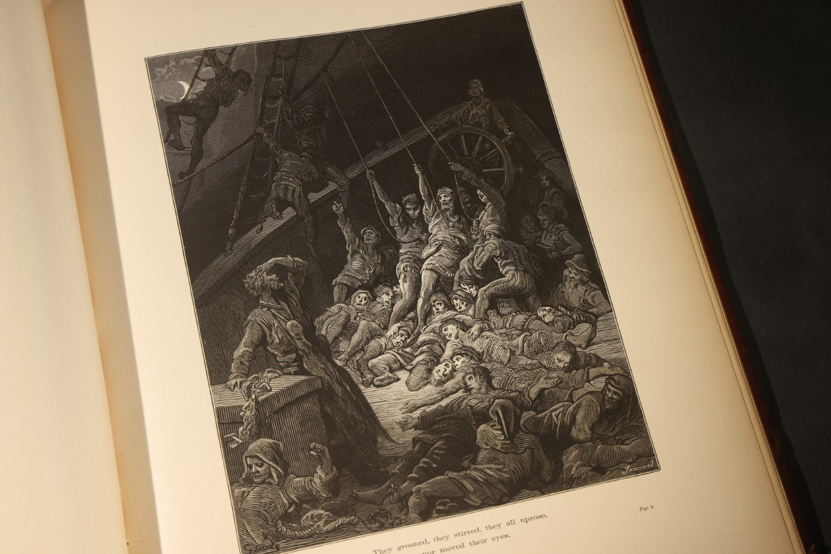 "The Rime of the Ancient Mariner" Antique Illustrated Book by Samuel Taylor Coleridge, Illustrated by Gustave Dore, with Albatross Cover Design