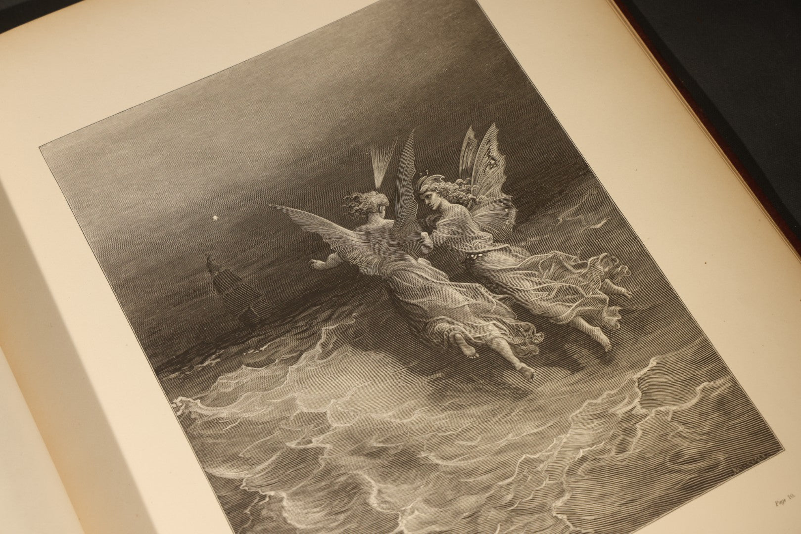 "The Rime of the Ancient Mariner" Antique Illustrated Book by Samuel Taylor Coleridge, Illustrated by Gustave Dore, with Albatross Cover Design