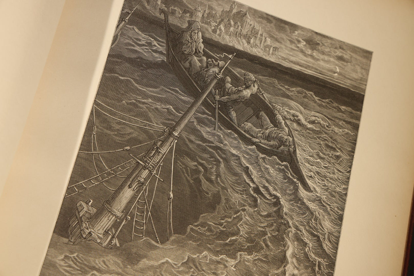 "The Rime of the Ancient Mariner" Antique Illustrated Book by Samuel Taylor Coleridge, Illustrated by Gustave Dore, with Albatross Cover Design