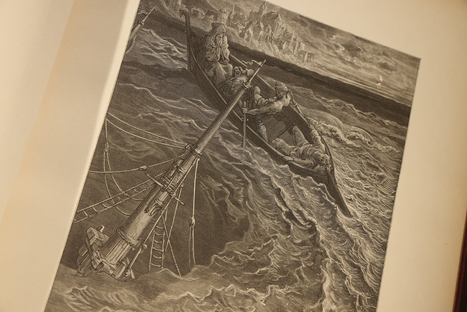 "The Rime of the Ancient Mariner" Antique Illustrated Book by Samuel Taylor Coleridge, Illustrated by Gustave Dore, with Albatross Cover Design