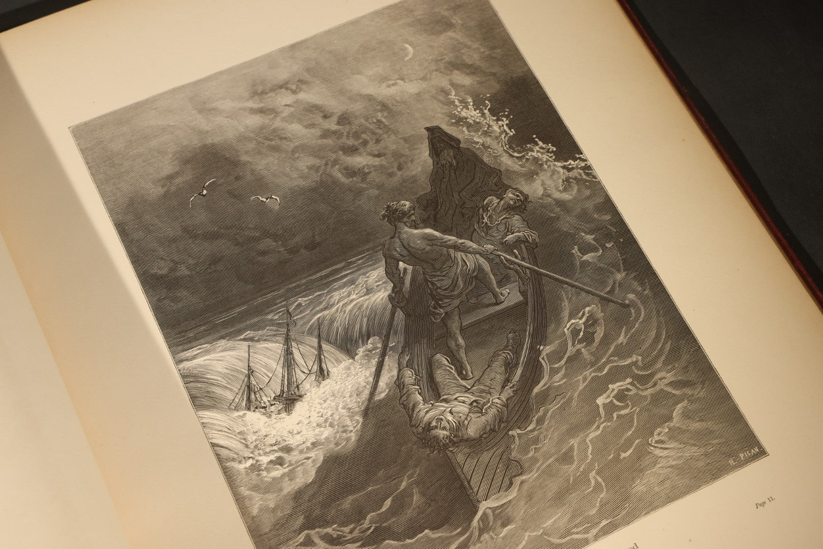 "The Rime of the Ancient Mariner" Antique Illustrated Book by Samuel Taylor Coleridge, Illustrated by Gustave Dore, with Albatross Cover Design
