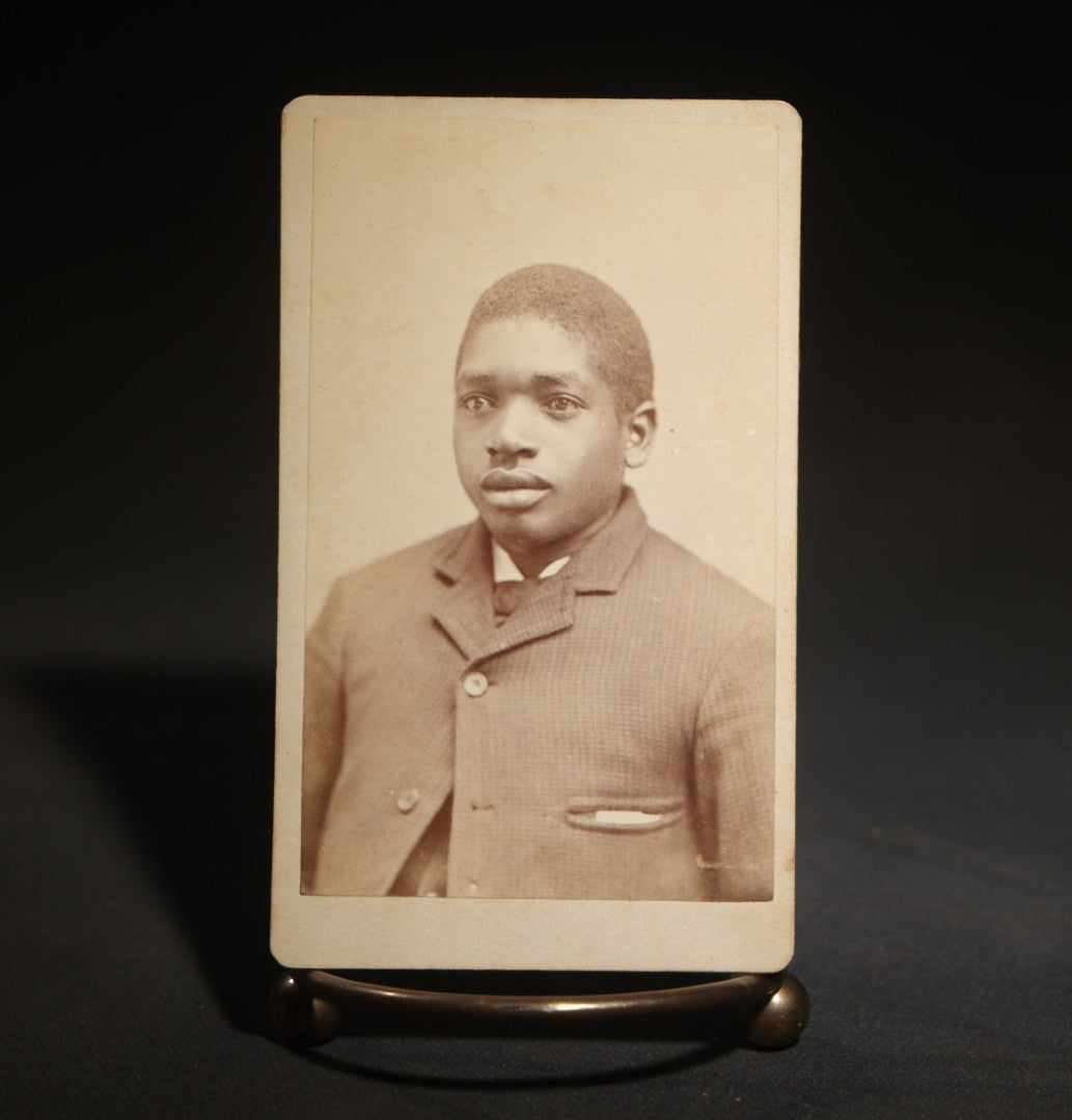 Antique Carte De Visite C.D.V. Photograph of a Young Black Man Identified as Jackson Howard, "Josh for Short"
