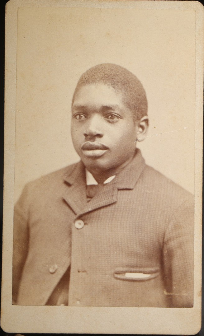 Antique Carte De Visite C.D.V. Photograph of a Young Black Man Identified as Jackson Howard, "Josh for Short"
