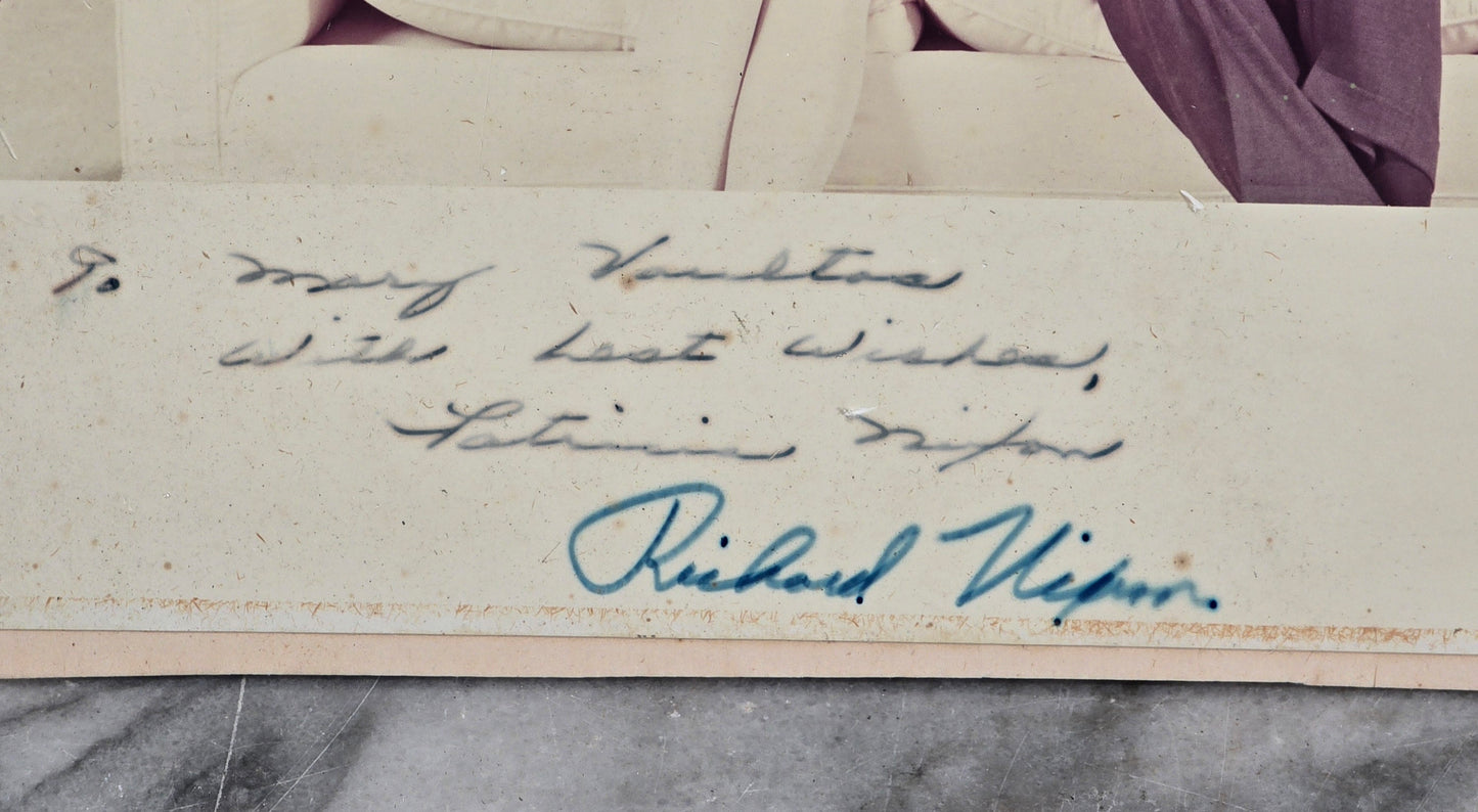 Lot 092 - Vintage Photograph Of The Nixon Family, Signed And Inscribed By Patricia And Richard Nixon (Unframed)