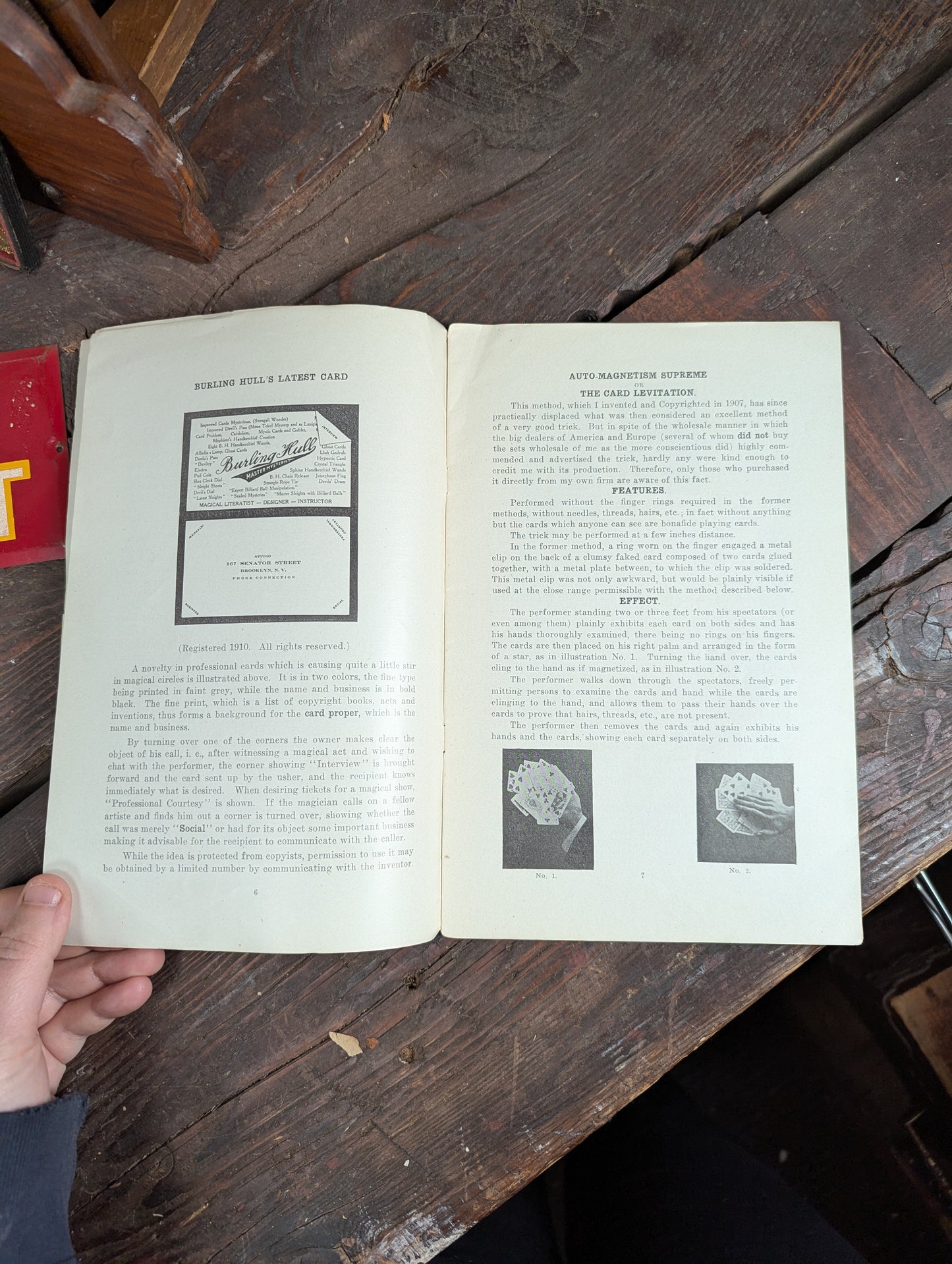 Lot 103 - Grouping Of Vintage Magic Ephemera Including Card Trick Booklets, Sleight Of Hand Booklet, Etc. 8+ Pieces