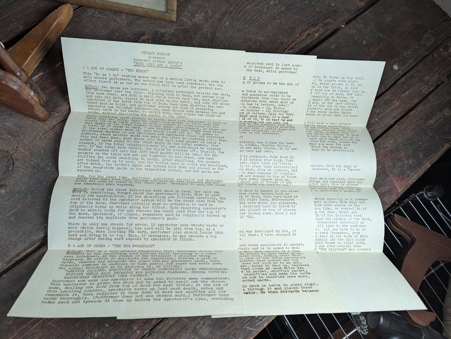 Lot 103 - Grouping Of Vintage Magic Ephemera Including Card Trick Booklets, Sleight Of Hand Booklet, Etc. 8+ Pieces