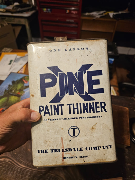 Vintage Pine X Paint Thinner 1 Gallon Tin Can