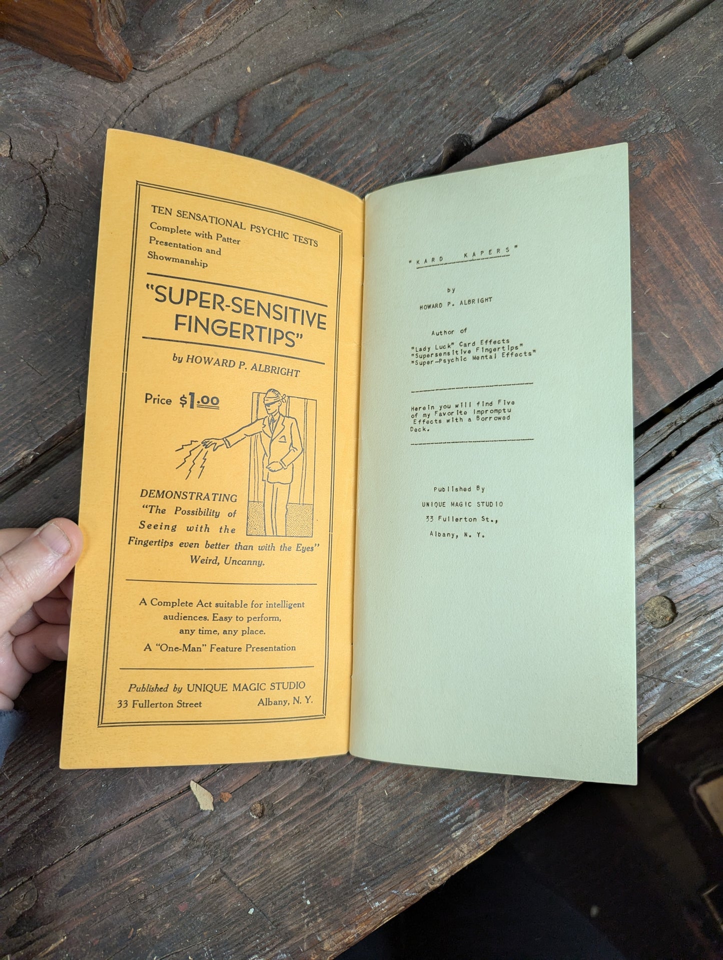 Lot 103 - Grouping Of Vintage Magic Ephemera Including Card Trick Booklets, Sleight Of Hand Booklet, Etc. 8+ Pieces