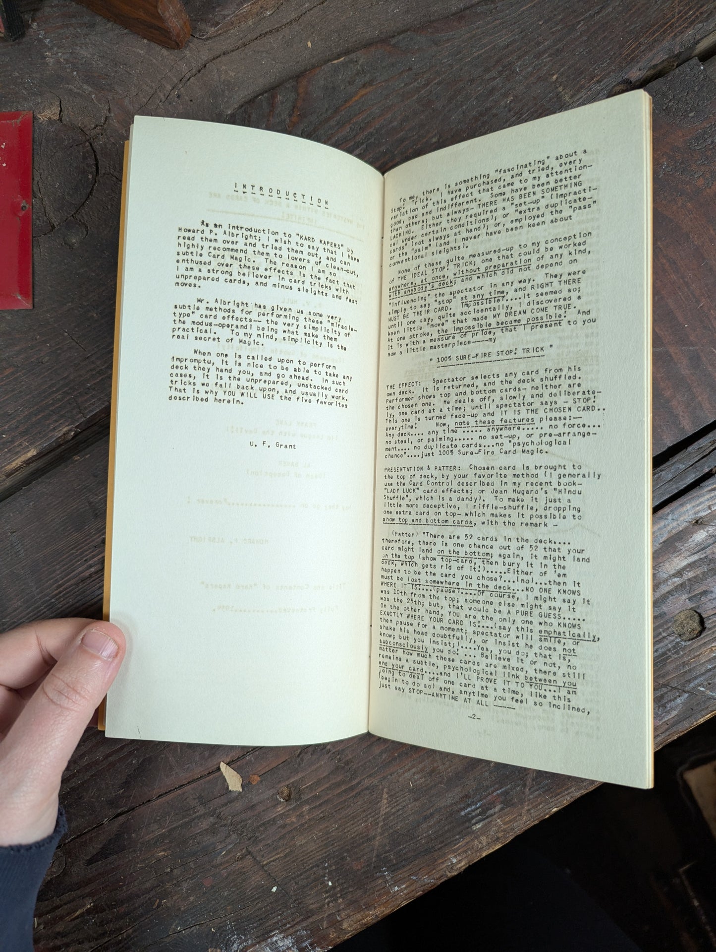 Lot 103 - Grouping Of Vintage Magic Ephemera Including Card Trick Booklets, Sleight Of Hand Booklet, Etc. 8+ Pieces