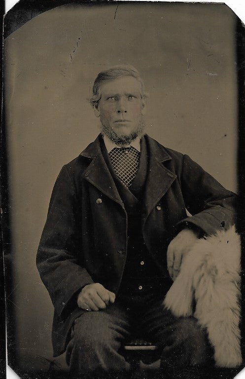 Tintype Photograph of a Man With a Sad Expression
