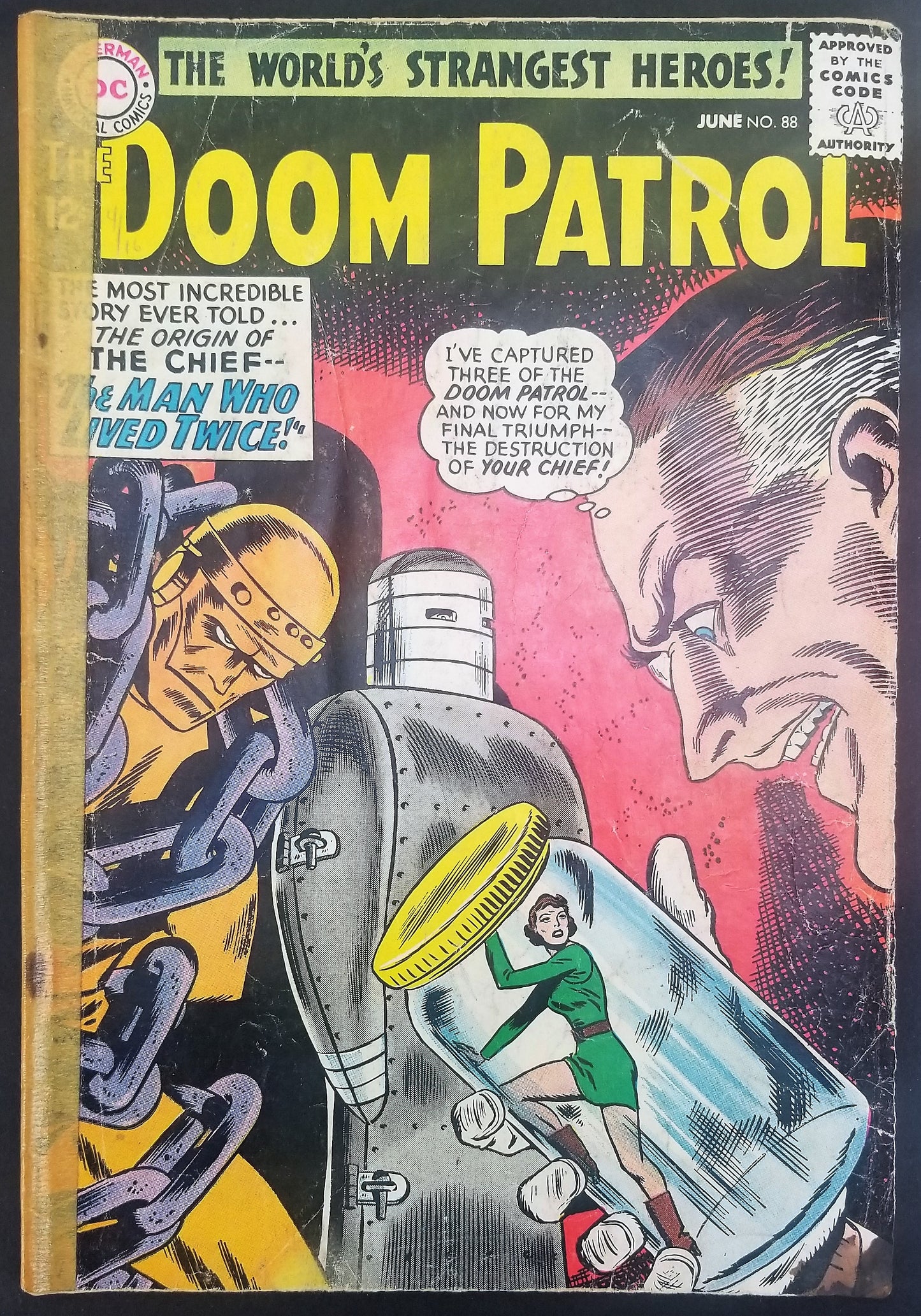 Doom Patrol No. 88, "The Man Who Lived Twice," DC Comics, June 1964