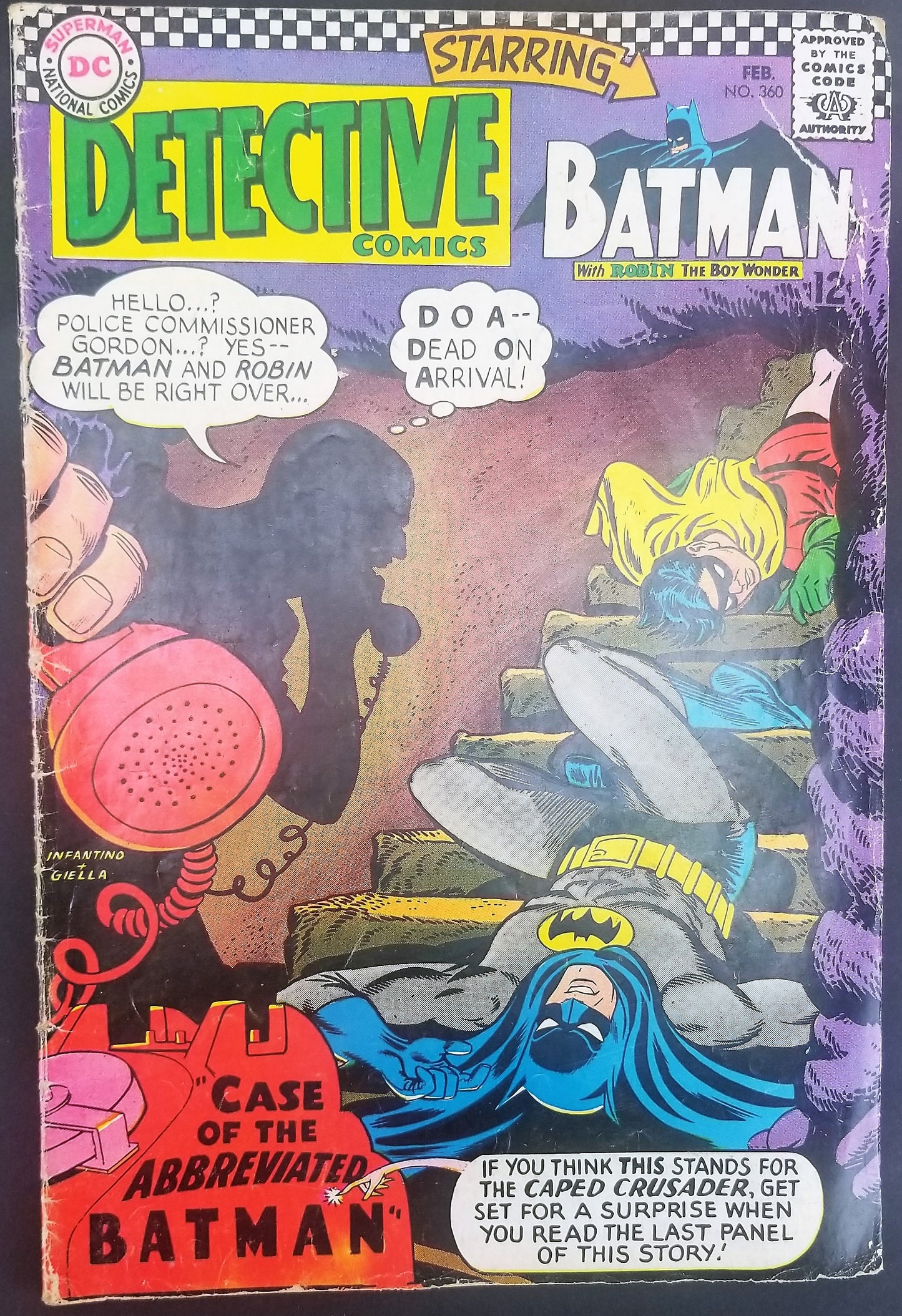 Detective Comics No. 360, Starring Batman, DC Comics, February 1967