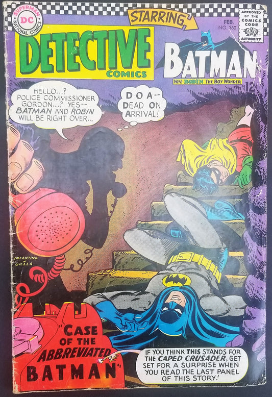 Detective Comics No. 360, Starring Batman, DC Comics, February 1967