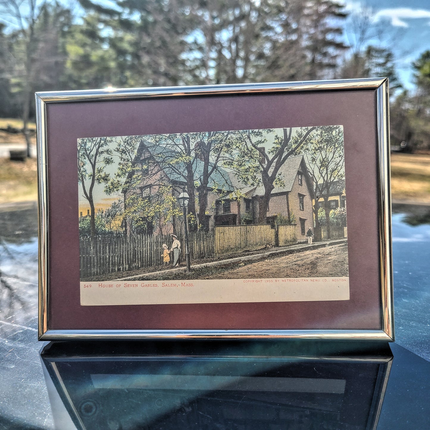 Framed 1905 House of the Seven Gables Postcard