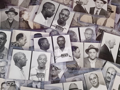 Original Mugshot Photos of Greasers & Gamblers with Arrest Records, 1940s-1960s