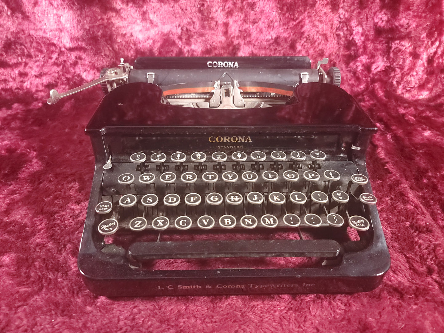 Smith Corona Standard 1C Series Manual Portable Typewriter, 1938