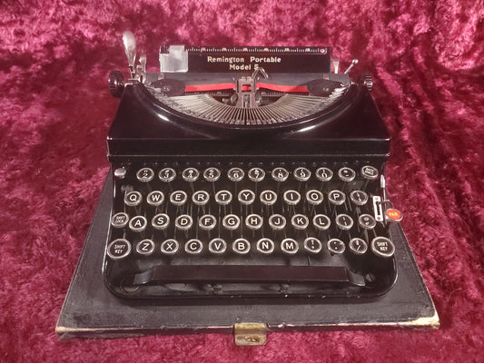 Remington Portable Model 5 Manual Portable Typewriter with Case, 1934