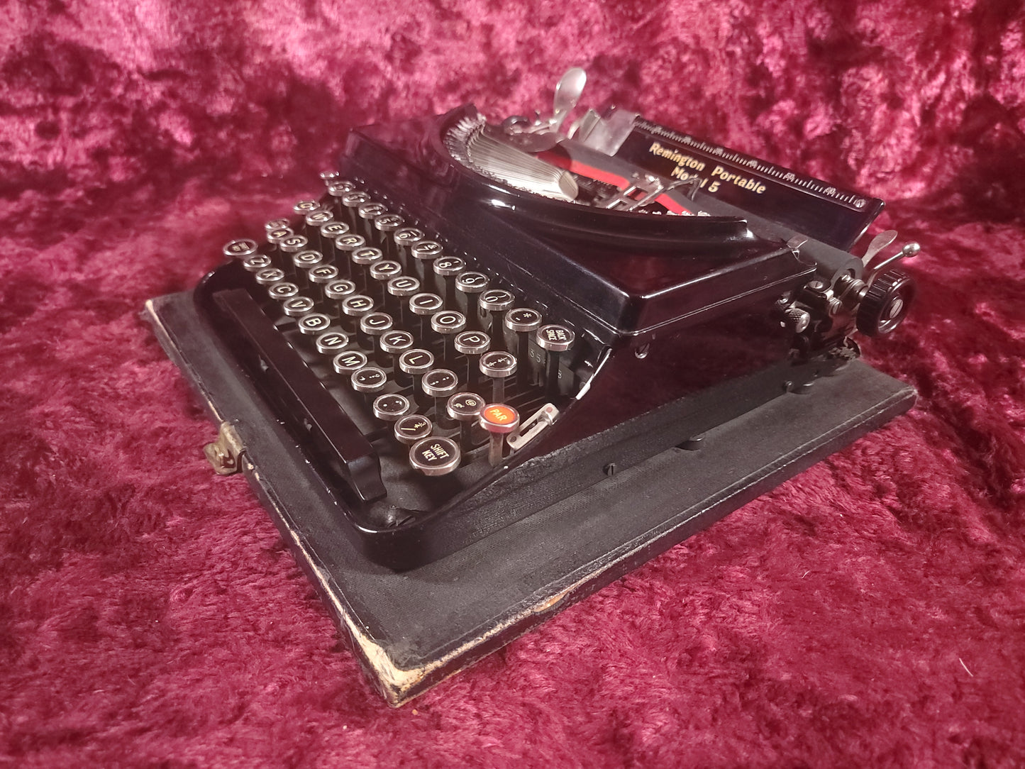 Remington Portable Model 5 Manual Portable Typewriter with Case, 1934