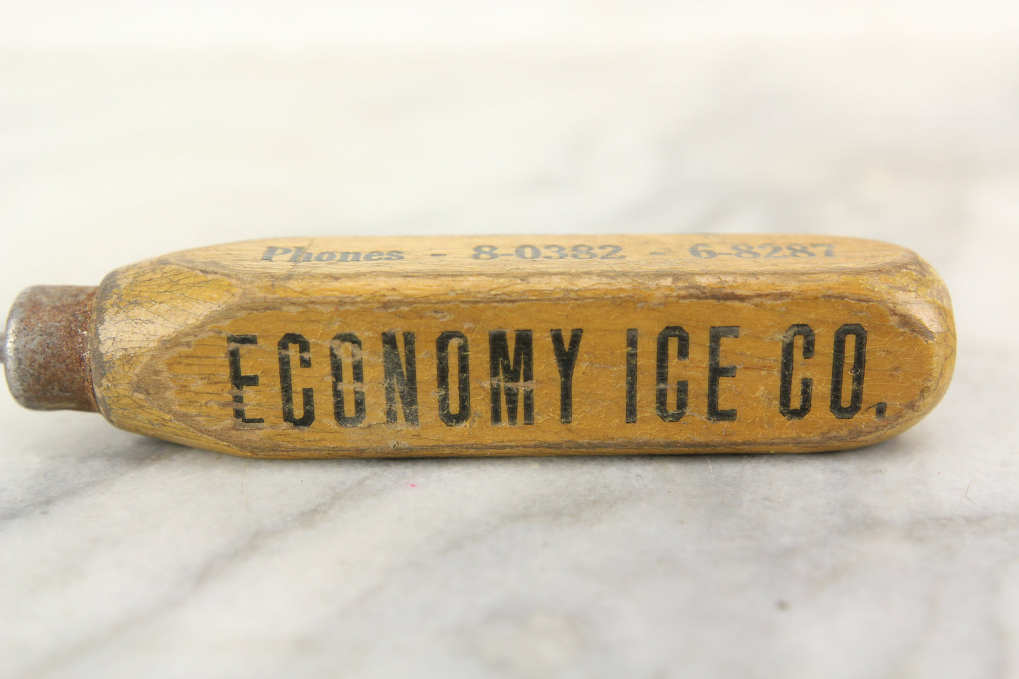 Economy Ice Co. Arena Plant Advertising Ice Pick