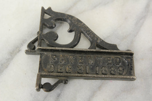 F.S. Jewett Cast Iron Shelf Bracket, Pateneted 1889, Laconia NH