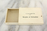 Knights of Columbus 1919 Brass Matchbook Case with Original Box