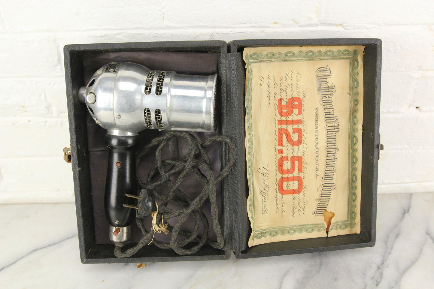 The Fitzgerald Manufacturing Company Star Electric Hair Dryer In Case