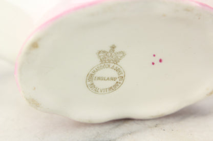 John Maddock & Sons Ltd. Royal Vitreous Pink and White Porcelain Gravy Boat