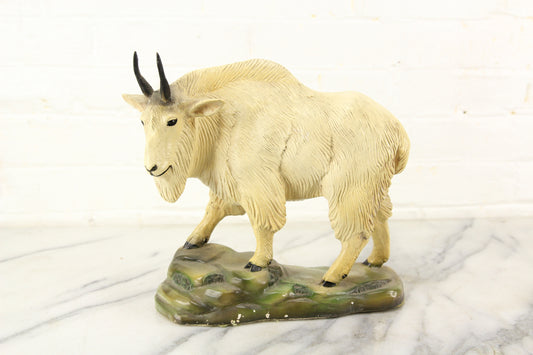 Chalkware Rocky Mountain Goat Statue, An Orn-A-Craft Product, 1947