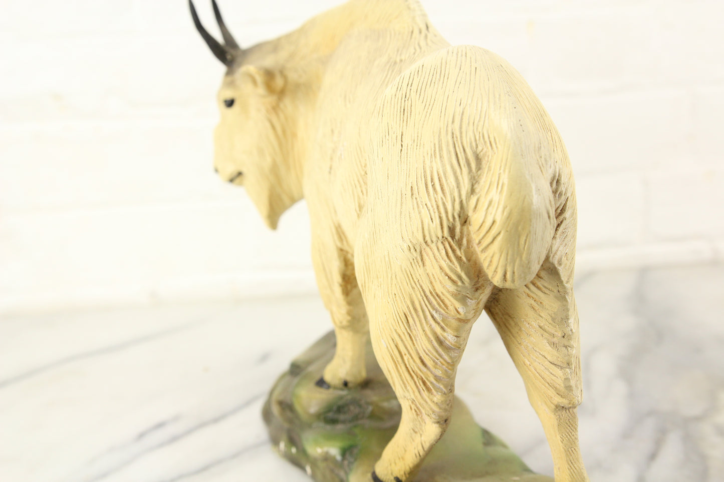 Chalkware Rocky Mountain Goat Statue, An Orn-A-Craft Product, 1947