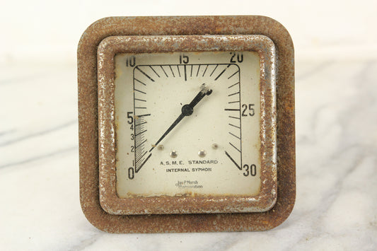 A.S.M.E. Standard Internal Syphon Square Shaped Gauge by Jas. P. Marsh Corp.