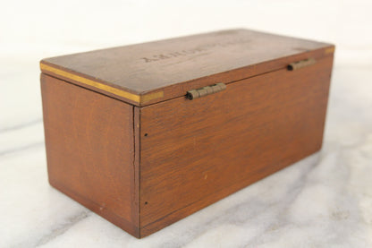 Wooden "Coal Money" Storage Box with Inlay - 7 x 3.5 x 3"