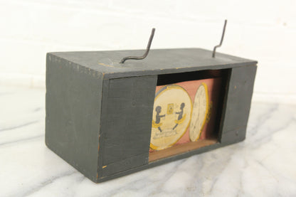 Antique 3D Scrolling Cloth Scrapbook Wood Box
