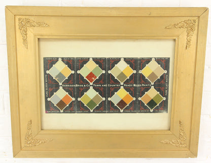 Harrison Bros & Co. Ready Mixed Paint Color Chart Advertisement Framed - 19.5 x 15.5"
