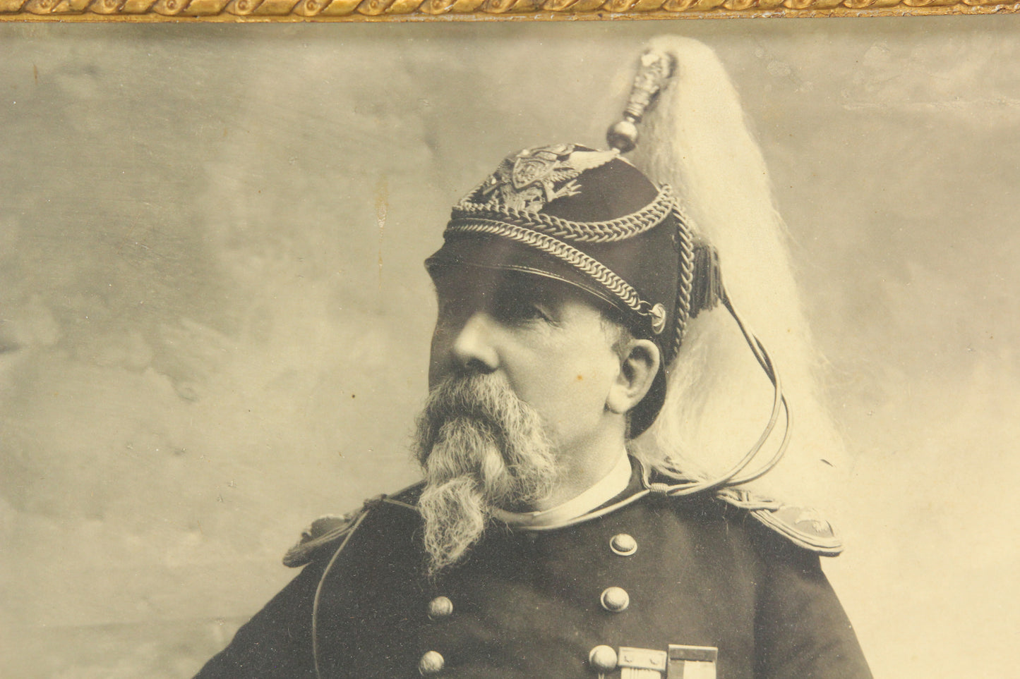 Civil War GAR Union Officer Veteran Framed Photograph - 18.25 x 21"