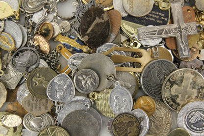 Assorted Vintage Religious Charms and Tokens