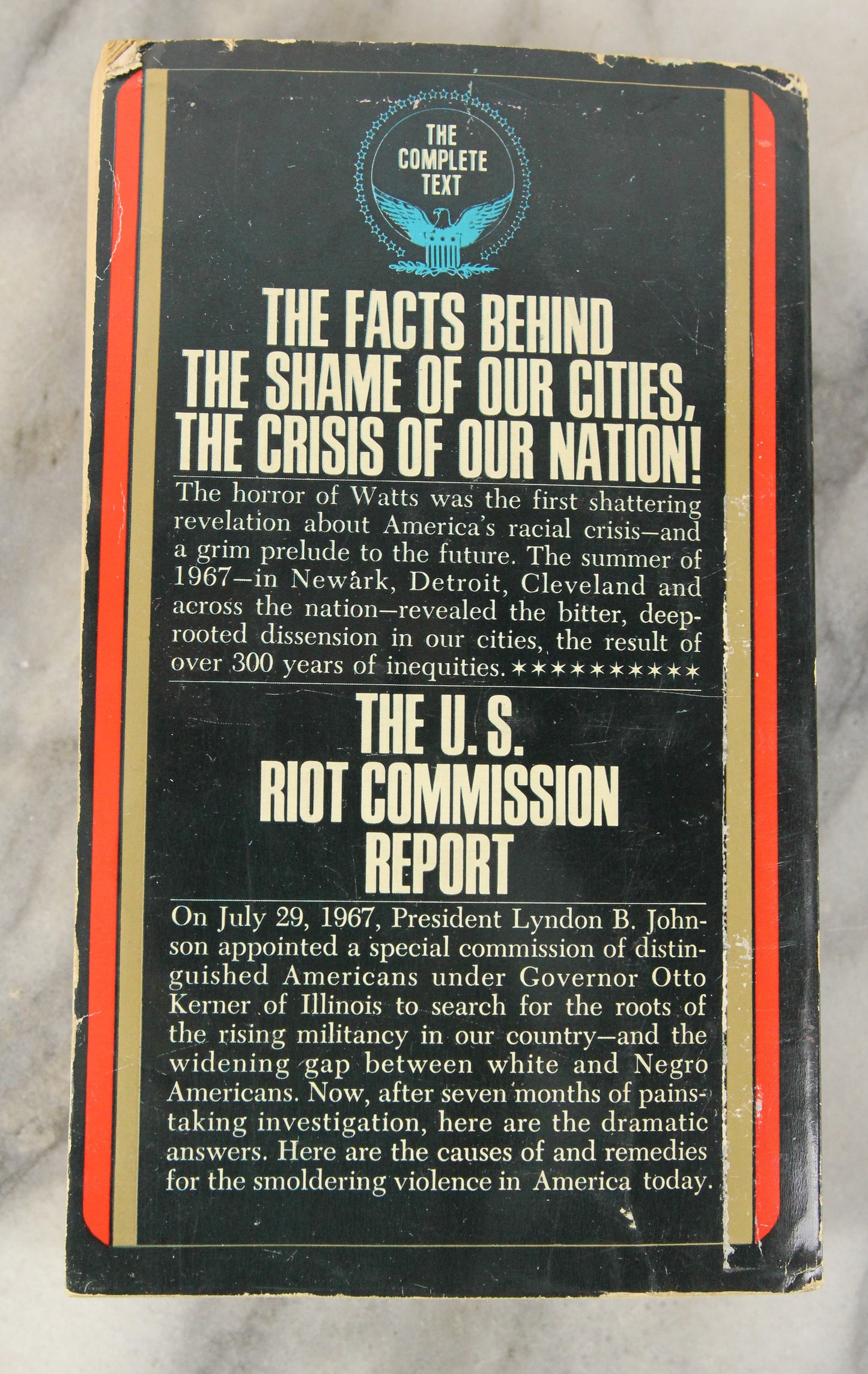 U.S. Riot Commission Report (Report on the National Advisory Commission on Civil Disorders), Copyright 1968