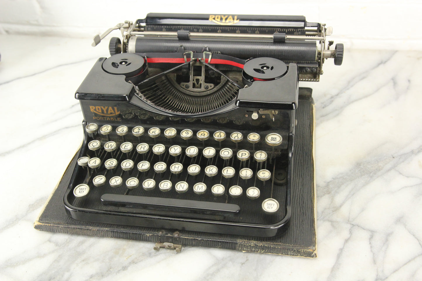 Royal Portable Model "P" Typewriter with Case, Made in USA, 1927