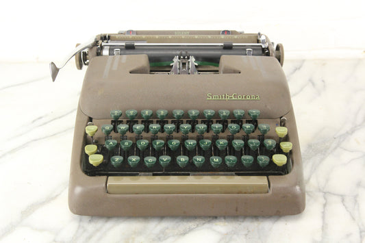 Smith-Corona Silent 5S Series Portable Typewriter with Case, 1952