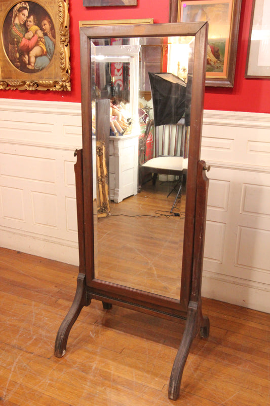 Vintage Full Length Dressing Room Free Standing Beveled Mirror