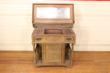 19th Century Felt-Top Davenport Desk