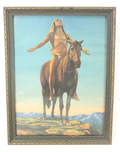 Cyrus Dallin "Appeal to the Great Spirit" Framed Print - 13.5 x 17.75"