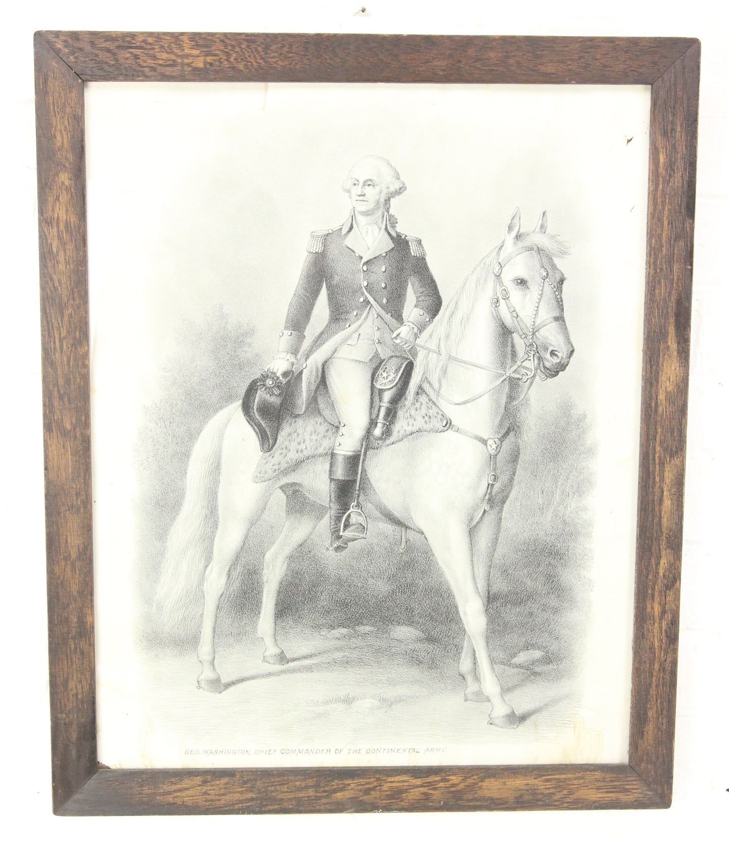 George Washington, Chief Commander of the Continental Army Frame Print - 17.75 x 21.5"