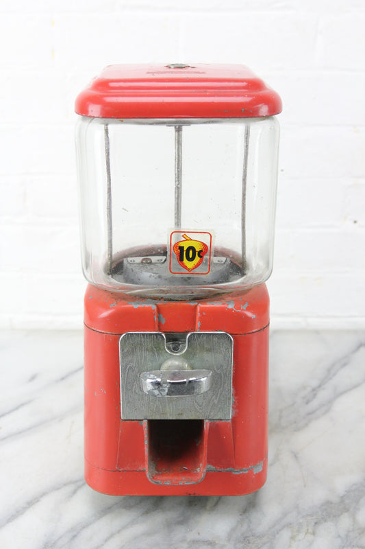 Oak Mfg. Co. Vintage 10-Cent Nut and Candy Vending Machine Dispenser