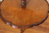 Two Tier Pie Crust Table with Inlay
