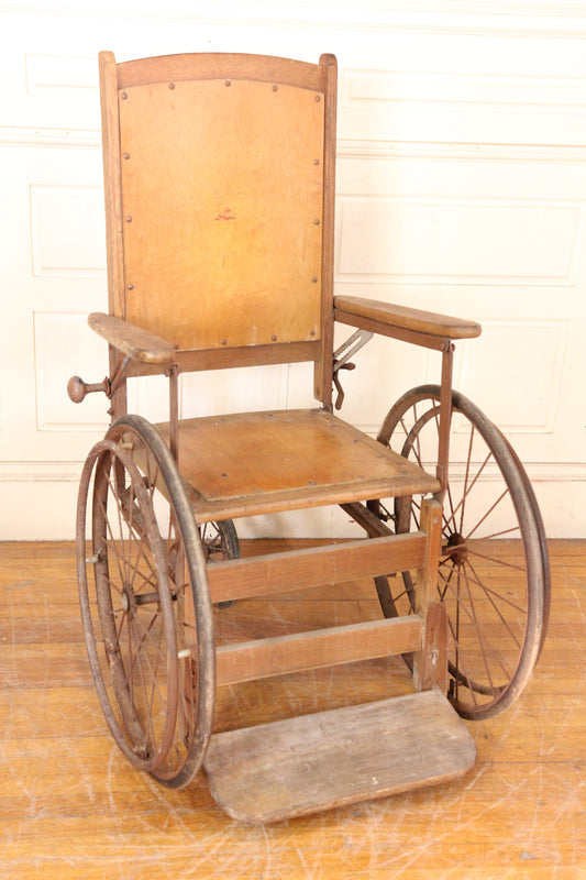 Antique Wooden Wheelchair No. 865N by Gendron Wheel Company, 1940s