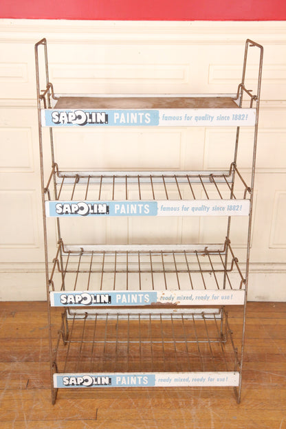 Sapolin Paints Metal Wire Display Rack Double Sided Advertising Shelf
