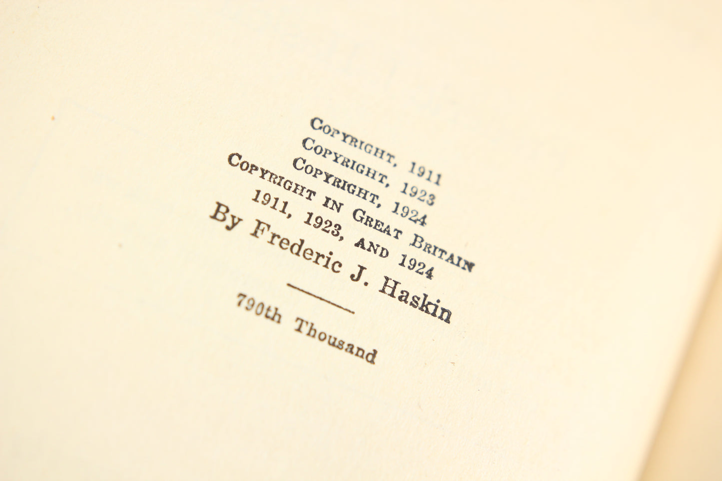 The American Government by Frderic J. Haskin, Copyright 1924