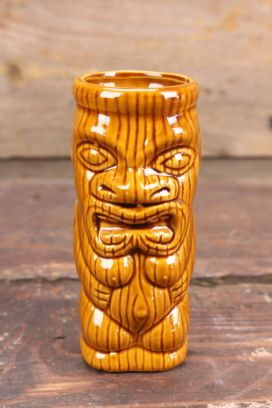 Brown Tiki Mug, Made in Taiwan