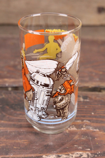 Star Wars Return of the Jedi Ewoks Burger King Coca Cola Promotional Glass Cup, 1983