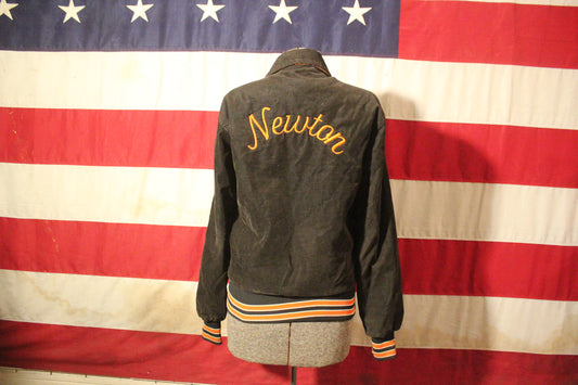 Newton, Massachusetts Corduroy Letterman Jacket, Size XS